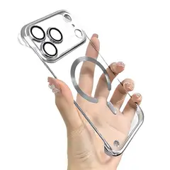 PERU IMPORTACIONES - CASE IPHONE 17 PRO MAX ULTRAFINA PROTECTOR CAMARA PLATA