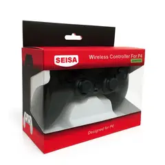 SEISA - Control Inalámbrico para PS4 y PC con Sensor Hall L2 R2 Negro