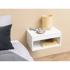 R&R MUEBLES - Velador Flotante Makio Blanco
