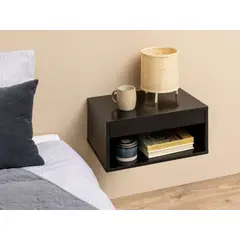 R&R MUEBLES - Velador Flotante Makio Negro