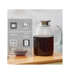 GENERICO - JARRA DE VIDRIO BOROSILICATO RESISTENTE AL CALOR 1.9 LT