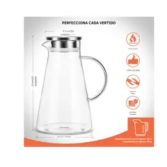 GENERICO - JARRA DE VIDRIO BOROSILICATO PREMIUM RESISTENTE AL CALOR 1.8 LT