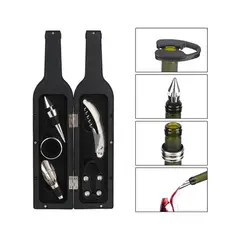 PREMIUM - Set De Accesorios Para Vino Con Forma De Botella