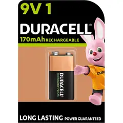 DURACELL - Pila Bateria Recargable 9v 170 Mah