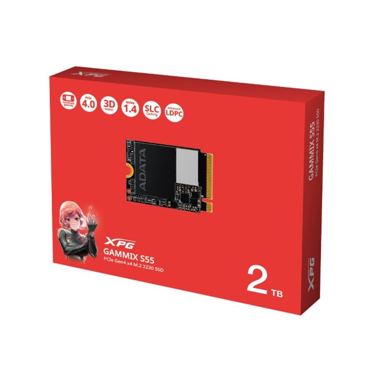 Ssd M2 Xpg Gammix S55 2Tb Pcie 4.0 Alta Velocidad F2230 Para Gaming Y Almacenamiento