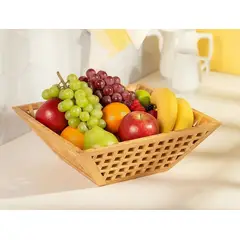 GENERICO - Frutero de Bambu Calado de 28 cm