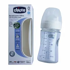 GENERICO - Biberón De Vidrio Con Tetina Silicona Chicco - Frasco 150 ML