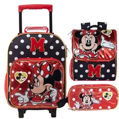 DISNEY CLASICOS - Pack Escolar Maleta Minnie Mouse Roja Oficio