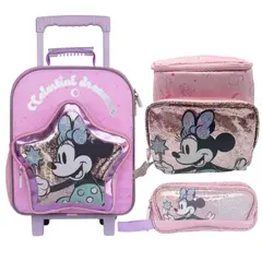 DISNEY CLASICOS - Pack Escolar Maleta Minnie Mouse Estrella Nido