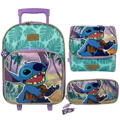 DISNEY CLASICOS - Pack Escolar Maleta Stitch Verde Oficio