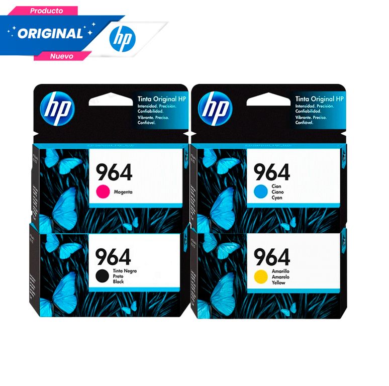 Kit Tinta 964 Original Negro Cian Magenta Amarillo