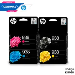 HP - Kit Tinta 938 Original Negro Cian Magenta Amarillo