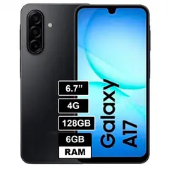SAMSUNG - Galaxy A17 con IA, 128 GB, 6 GB de RAM, cámara de 50 MP, pantalla 6.7, Negro
