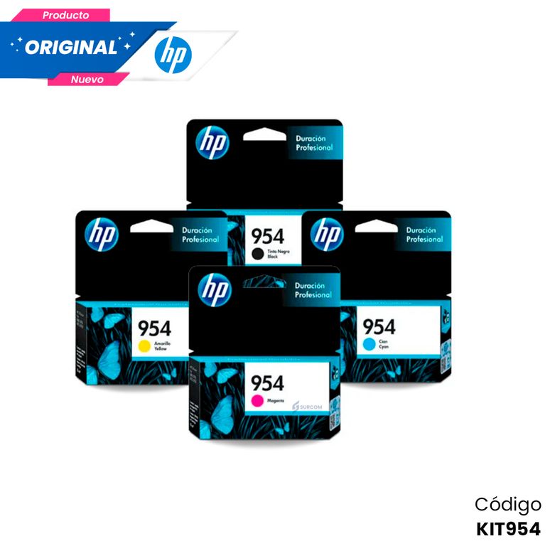 Kit Tinta 954 Original Negro Cian Magenta Amarillo