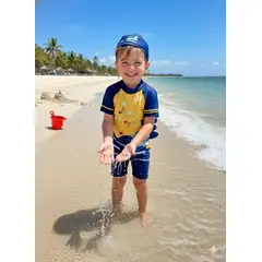 GENERICO - Ropa de Baño para Niño UV Dinosaurio Azul Oscuro de 1 Año para 6 Años