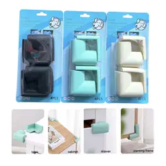 GENERICO - Pack Protector Acolchado para Esquinas Baby Care de 4 Unidades