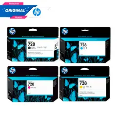 HP - Kit Tinta 728 Original Negro Cian Magenta Amarillo