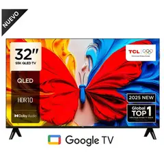 TCL - Televisor QLED 32 FHD Google Tv 32S5K