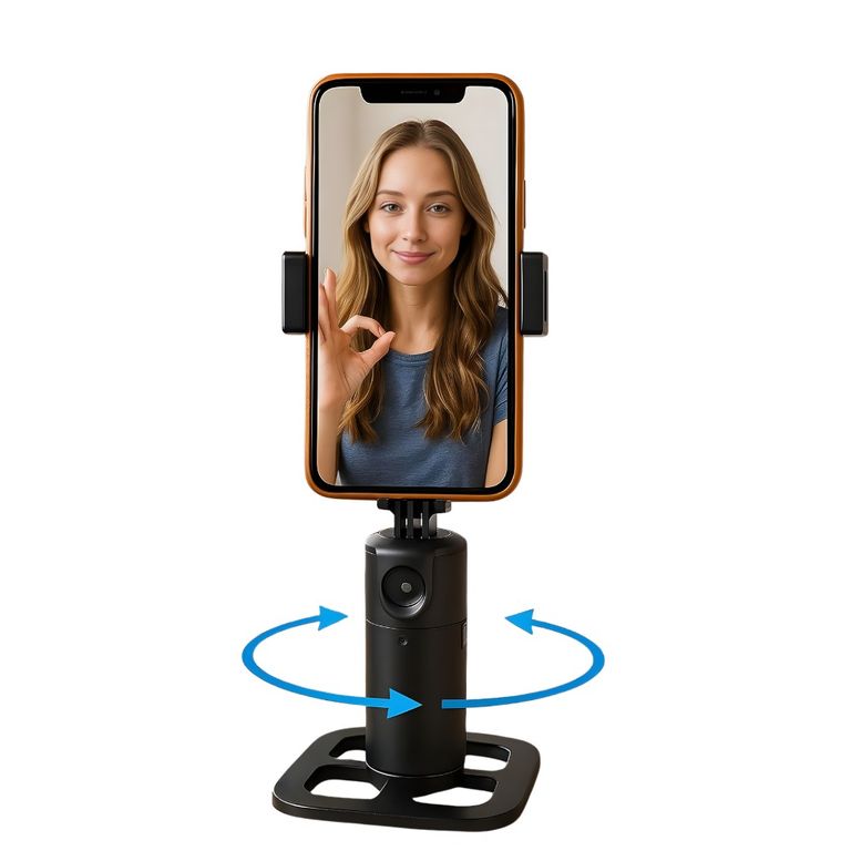 Estabilizador Inteligente Celular Seguimiento Facial Ia 360° Negro
