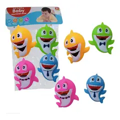 GENERICO - Juguete de Baño Baby Shark Tiburones Chillones - Pack 4 Unidades