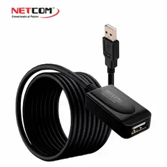 GENERICO - CABLE EXTENSION USB 2.0 ACTIVA DE 5 MTS - NETCOM