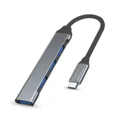 OEM - Adaptador Conector Hochi Tipo C a 4 USB