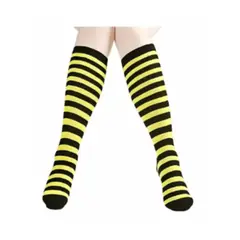 GENERICO - Medias Largas Diseño Rayas Amarillas y Negro Abeja