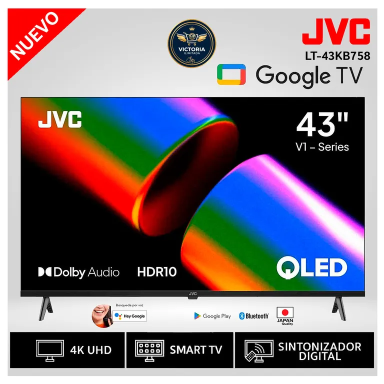 Televisor 43 UHD 4K QLED Google TV LT-43KB758 Modelo Nuevo