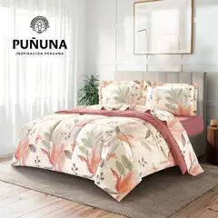 MINGDA - Set de Edredón + 2 Fundas + Set de Sabanas 5 Pz 100% Calidad