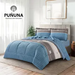 MINGDA - Set de Edredón + 2 Fundas + Set de Sabanas 5 Pz 100% Calidad