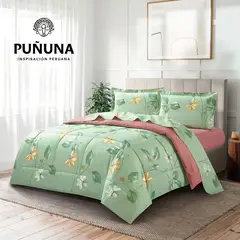 MINGDA - Set de Edredón + 2 Fundas + Set de Sabanas 5 Pz 100% Calidad