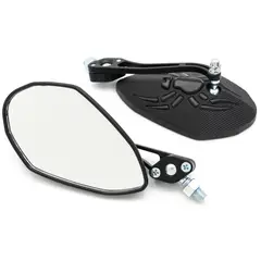 GENERICO - Espejo Para Moto Con Diseño Araña 3D Color Negro Super Resistente