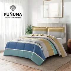 MINGDA - Set de Edredón + 2 Fundas + Set de Sabanas 5 Pz 100% Calidad