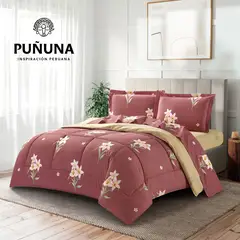 MINGDA - Set de Edredón + 2 Fundas + Set de Sabanas 5 Pz 100% Calidad