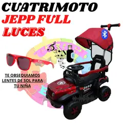 Stokker Baby - CARRITO JEEP INTELIGENTE A BATERIA MUSICAL Y LUCES INCLUIDO LENTES DE OBSEQUIO PARA NIÑO - ROJO
