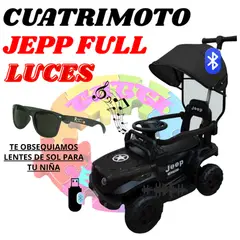 STOKKER BABY - CARRITO JEEP INTELIGENTE A BATERIA MUSICAL Y LUCES INCLUIDO LENTES DE OBSEQUIO PARA NIÑO - NEGRO