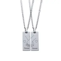 GENERICO - Collares para parejas Manos Entrelazadas San Valentín