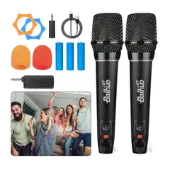 ROHS - Kit de 2 Micrófonos Karaoke Inalámbricos recargables Baihuo, modelo MY-7240