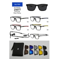 GENERICO - GAFAS DE SOL POLARIZADOS 5 EN 1, NEGRO, ALTA CALIDAD TR90, CON CLIP MAGNETICO, PATILLAS AJUSTABLES