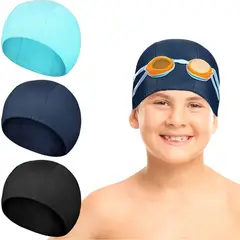 GENERICO - Pack 2 Gorro De Natación De Tela Licra Niño Con Elástico