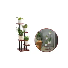 GENERICO - ESTANTE PARA MACETAS ESCALONADO DE 4 ESPACIOS