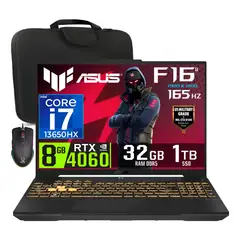 ASUS - Laptop TUF Gaming F16 FX607 Core i7-13650HX 8GB RTX4060 32GB RAM 1TB SSD 16″ WUXGA 165Hz