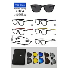 GENERICO - GAFAS DE SOL POLARIZADOS 5 EN 1, AZUL , ALTA CALIDAD TR90, CON CLIP MAGNETICO, PATILLAS AJUSTABLES