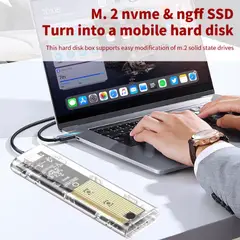 GENERICO - Case Para Disco SSD M.2 Nvme Ngff Gen 2 Tipo C 3.1 a USB 3.0