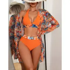 GENERICO - BIKINI 3 PIEZAS CON SALIDA CON COPA Y FORRO INTERNO