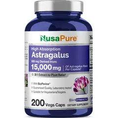 VITAMINA - Astragalus astrágalo 15000mg NusaPure Fortalece el sistema inmunológico
