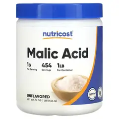 NUTRICOST - MALIC ACID 1G 1LB 454 GR