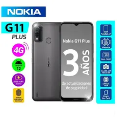 NOKIA - G11 Plus 4G - 3/64GB - Pantalla de 6.52 Batería de 3 días Cámara de 50MP