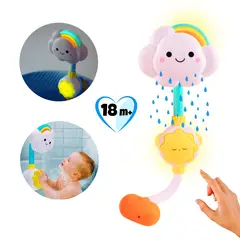 KIDS - Juguete de Baño para Bebés con Rociador de Agua y Luces - Diseño Nube Arcoiris