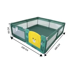 GENERICO - CORRAL DE JUEGOS PACK COMPLETO 150 CM x 180 CM PARA BEBÉS